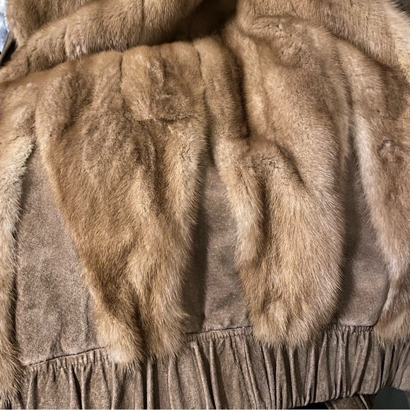 𝅺VINTAGE 1970’s Mink Fur and Suede Jacket - Picture 9 of 13